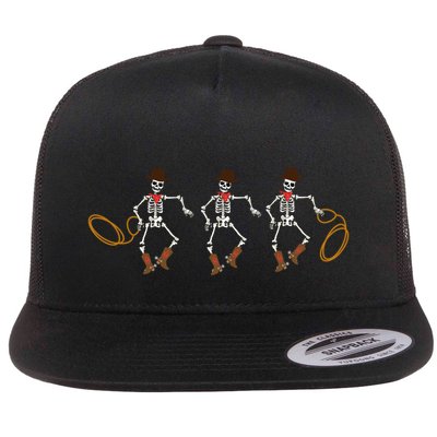 Country Cow Cow Halloween Dancing Skeleton Clothing Meaningful Gift Flatbill Hat