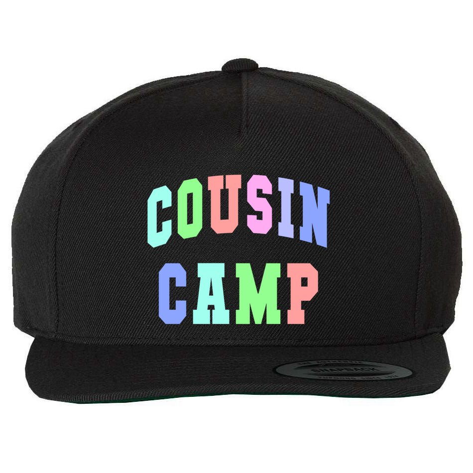 College Cousin Camp Aunt Team Family Vibes Best Ever Gift Wool Snapback Cap