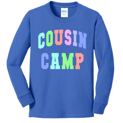 College Cousin Camp Aunt Team Family Vibes Best Ever Gift Kids Long Sleeve Shirt