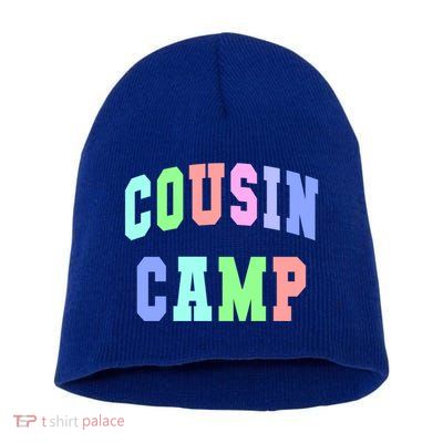College Cousin Camp Aunt Team Family Vibes Best Ever Gift Short Acrylic Beanie