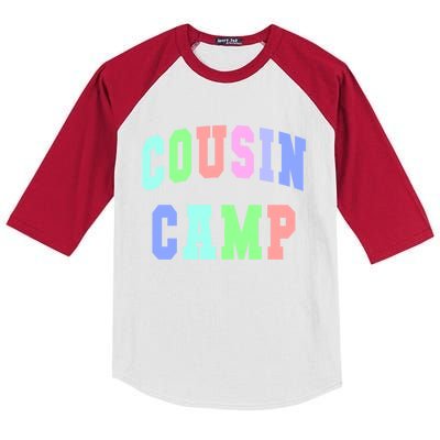 College Cousin Camp Aunt Team Family Vibes Best Ever Gift Kids Colorblock Raglan Jersey