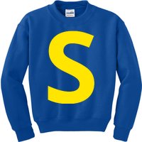 Costume Chipmunk Carnival Group Letter S Bleu Halloween Kids Sweatshirt