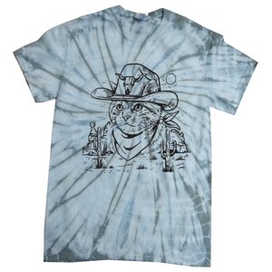 Cowboy Cat Cowboy Cat Kitty Country Western Tie-Dye T-Shirt