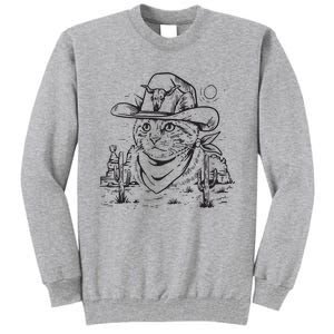 Cowboy Cat Cowboy Cat Kitty Country Western Tall Sweatshirt