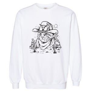 Cowboy Cat Cowboy Cat Kitty Country Western Garment-Dyed Sweatshirt