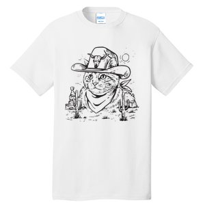 Cowboy Cat Cowboy Cat Kitty Country Western Tall T-Shirt