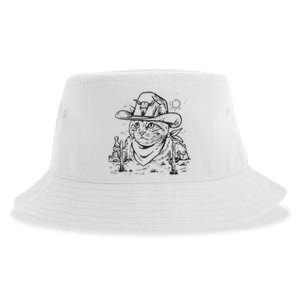 Cowboy Cat Cowboy Cat Kitty Country Western Sustainable Bucket Hat