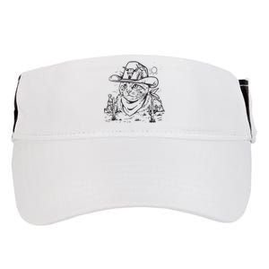 Cowboy Cat Cowboy Cat Kitty Country Western Adult Drive Performance Visor