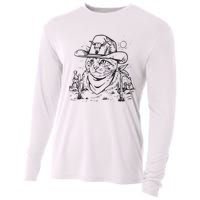 Cowboy Cat Cowboy Cat Kitty Country Western Cooling Performance Long Sleeve Crew