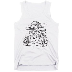 Cowboy Cat Cowboy Cat Kitty Country Western Tank Top