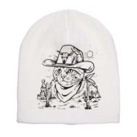 Cowboy Cat Cowboy Cat Kitty Country Western Short Acrylic Beanie