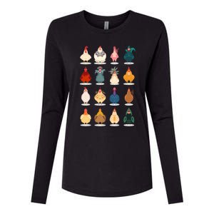 Cute Chicken Womens Cotton Relaxed Long Sleeve T-Shirt