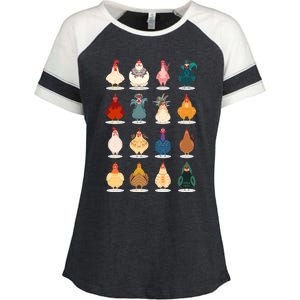 Cute Chicken Enza Ladies Jersey Colorblock Tee