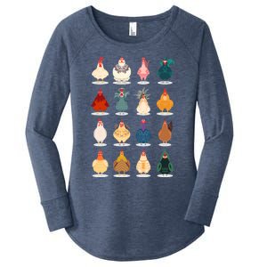 Cute Chicken Women's Perfect Tri Tunic Long Sleeve Shirt