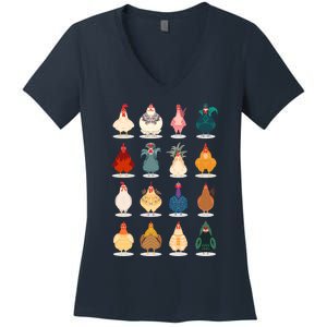 Cute Chicken Women's V-Neck T-Shirt