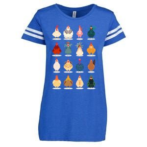 Cute Chicken Enza Ladies Jersey Football T-Shirt