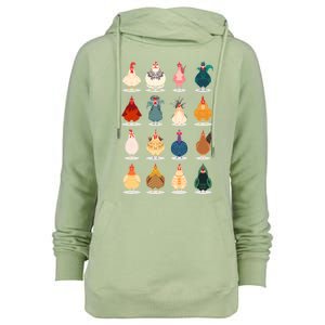 Cute Chicken Womens Funnel Neck Pullover Hood