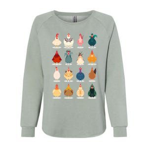 Cute Chicken Womens California Wash Sweatshirt