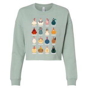 Cute Chicken Cropped Pullover Crew