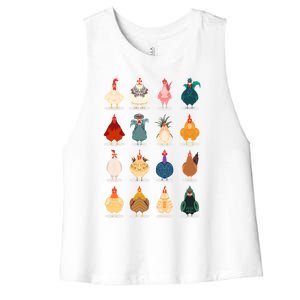 Cute Chicken Women's Racerback Cropped Tank