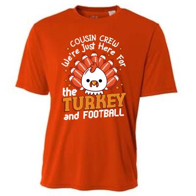 Cousin Crew Cute Turkey Football Feathers Happy Thanksgiving Gift Cooling Performance Crew T-Shirt