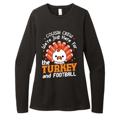 Cousin Crew Cute Turkey Football Feathers Happy Thanksgiving Gift Womens CVC Long Sleeve Shirt