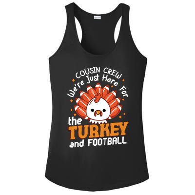 Cousin Crew Cute Turkey Football Feathers Happy Thanksgiving Gift Ladies PosiCharge Competitor Racerback Tank