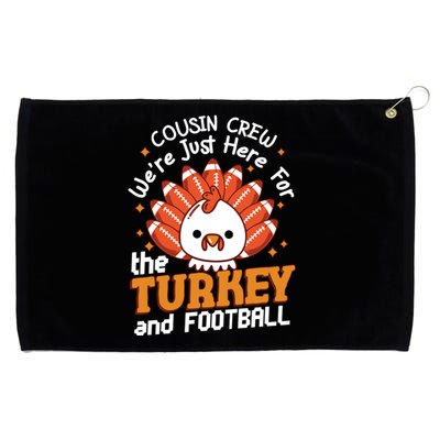 Cousin Crew Cute Turkey Football Feathers Happy Thanksgiving Gift Grommeted Golf Towel