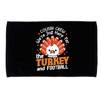 Cousin Crew Cute Turkey Football Feathers Happy Thanksgiving Gift Microfiber Hand Towel