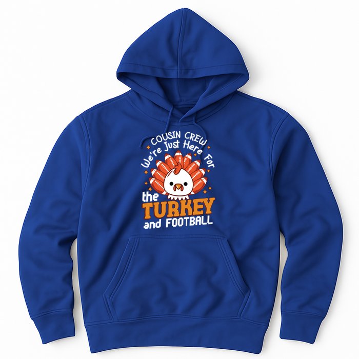 Cousin Crew Cute Turkey Football Feathers Happy Thanksgiving Gift Hoodie