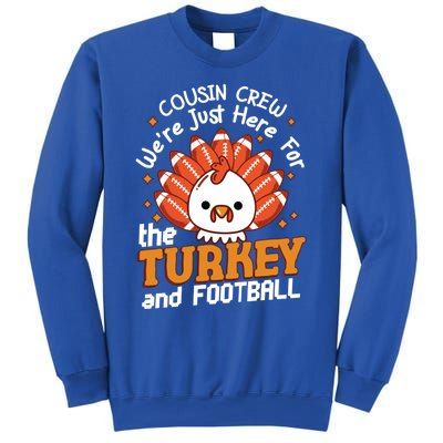 Cousin Crew Cute Turkey Football Feathers Happy Thanksgiving Gift Sweatshirt