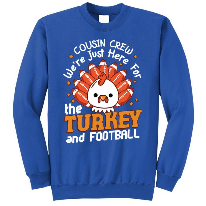 Cousin Crew Cute Turkey Football Feathers Happy Thanksgiving Gift Sweatshirt