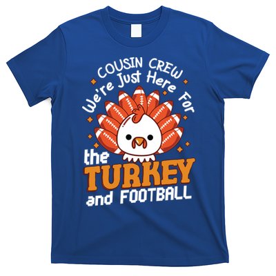 Cousin Crew Cute Turkey Football Feathers Happy Thanksgiving Gift T-Shirt