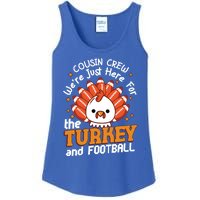 Cousin Crew Cute Turkey Football Feathers Happy Thanksgiving Gift Ladies Essential Tank