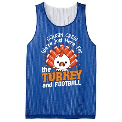 Cousin Crew Cute Turkey Football Feathers Happy Thanksgiving Gift Mesh Reversible Basketball Jersey Tank