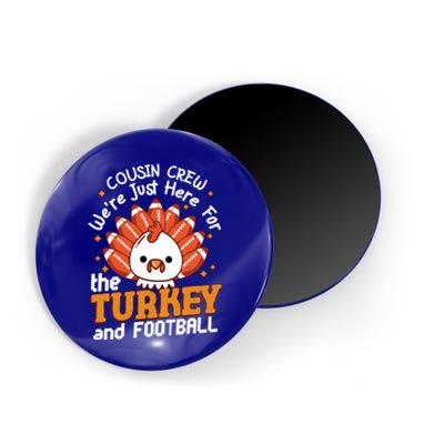 Cousin Crew Cute Turkey Football Feathers Happy Thanksgiving Gift Magnet