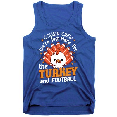 Cousin Crew Cute Turkey Football Feathers Happy Thanksgiving Gift Tank Top