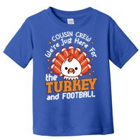 Cousin Crew Cute Turkey Football Feathers Happy Thanksgiving Gift Toddler T-Shirt