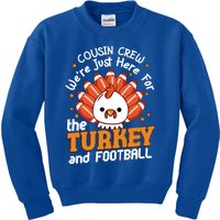 Cousin Crew Cute Turkey Football Feathers Happy Thanksgiving Gift Kids Sweatshirt