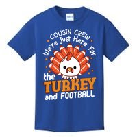 Cousin Crew Cute Turkey Football Feathers Happy Thanksgiving Gift Kids T-Shirt