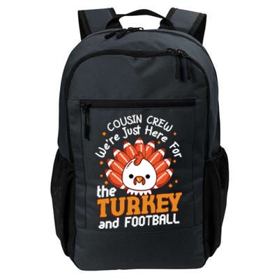 Cousin Crew Cute Turkey Football Feathers Happy Thanksgiving Gift Daily Commute Backpack