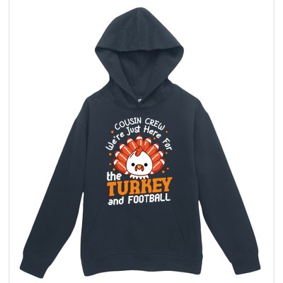 Cousin Crew Cute Turkey Football Feathers Happy Thanksgiving Gift Urban Pullover Hoodie