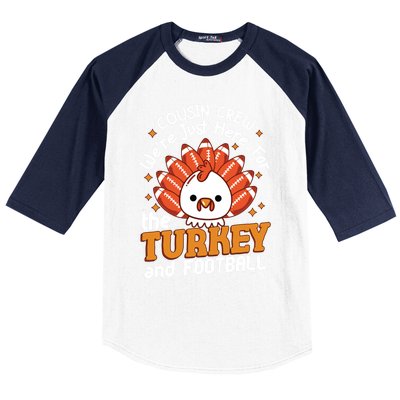 Cousin Crew Cute Turkey Football Feathers Happy Thanksgiving Gift Baseball Sleeve Shirt