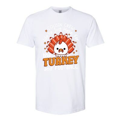 Cousin Crew Cute Turkey Football Feathers Happy Thanksgiving Gift Softstyle CVC T-Shirt