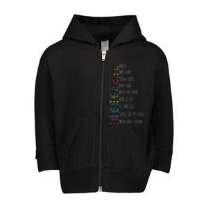 Classic Composers Classical Music Musical Notes Toddler Zip Fleece Hoodie