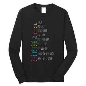 Classic Composers Classical Music Musical Notes Long Sleeve Shirt