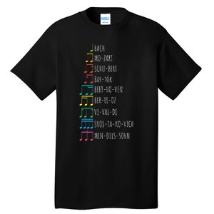 Classic Composers Classical Music Musical Notes Tall T-Shirt