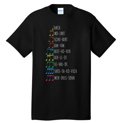 Classic Composers Classical Music Musical Notes Tall T-Shirt