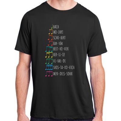 Classic Composers Classical Music Musical Notes Adult ChromaSoft Performance T-Shirt