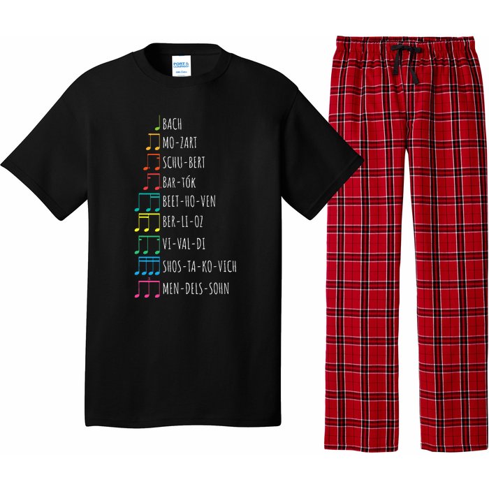 Classic Composers Classical Music Musical Notes Pajama Set